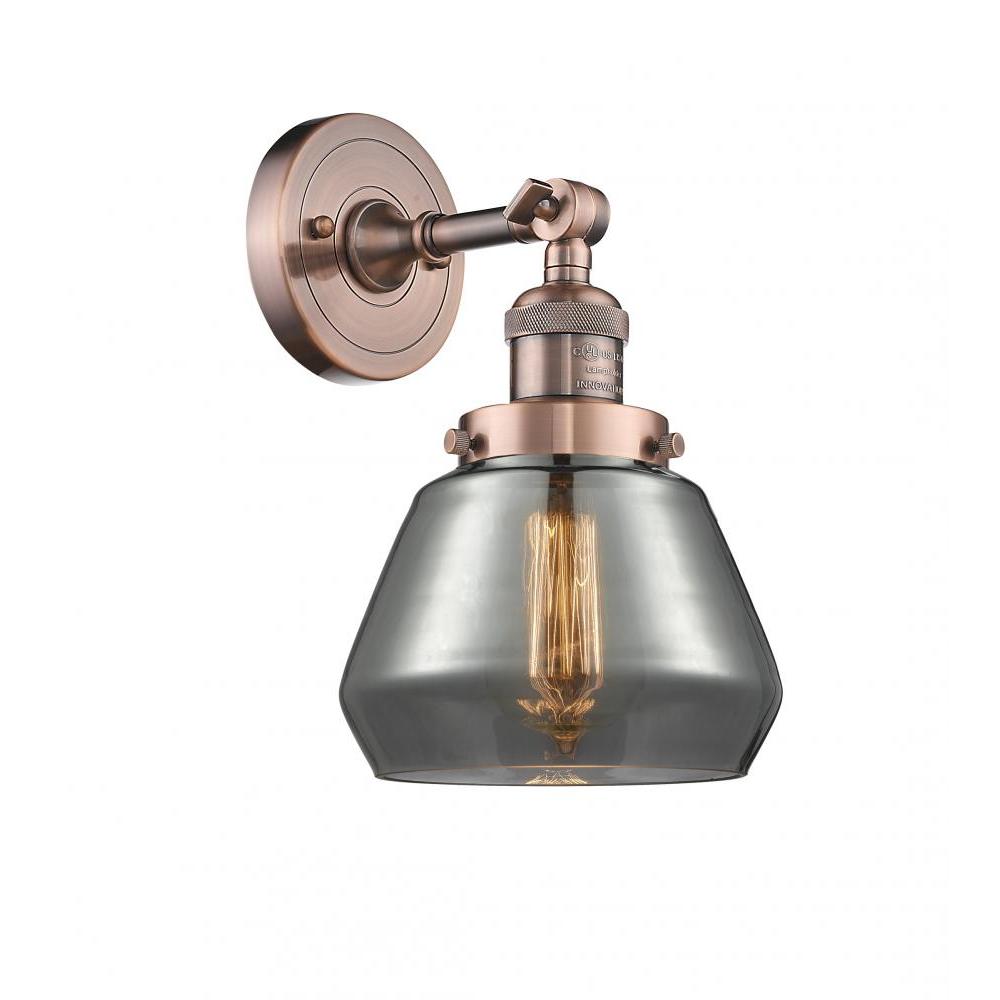 Fulton - 1 Light - 7 inch - Antique Copper - Adjustable Sconce