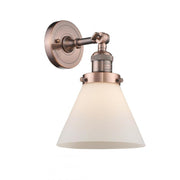 Cone - 1 Light - 8 inch - Antique Copper - Adjustable Sconce