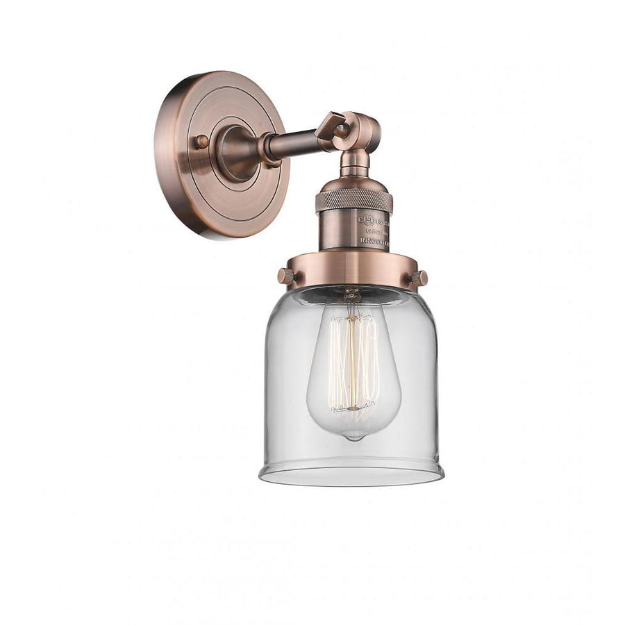 Bell - 1 Light - 5 inch - Antique Copper - Adjustable Sconce
