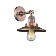 Railroad - 1 Light - 8 inch - Antique Copper - Adjustable Sconce