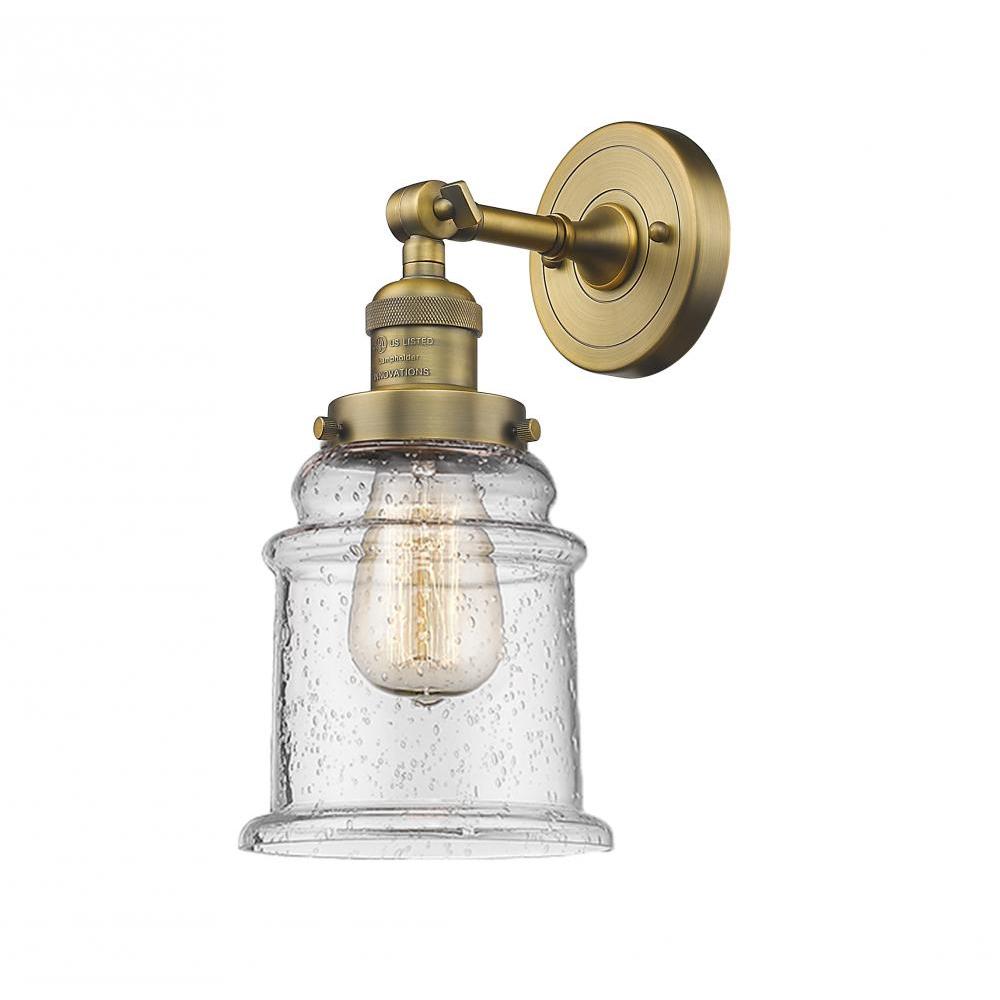 Canton - 1 Light - 7 inch - Brushed Brass - Adjustable Sconce