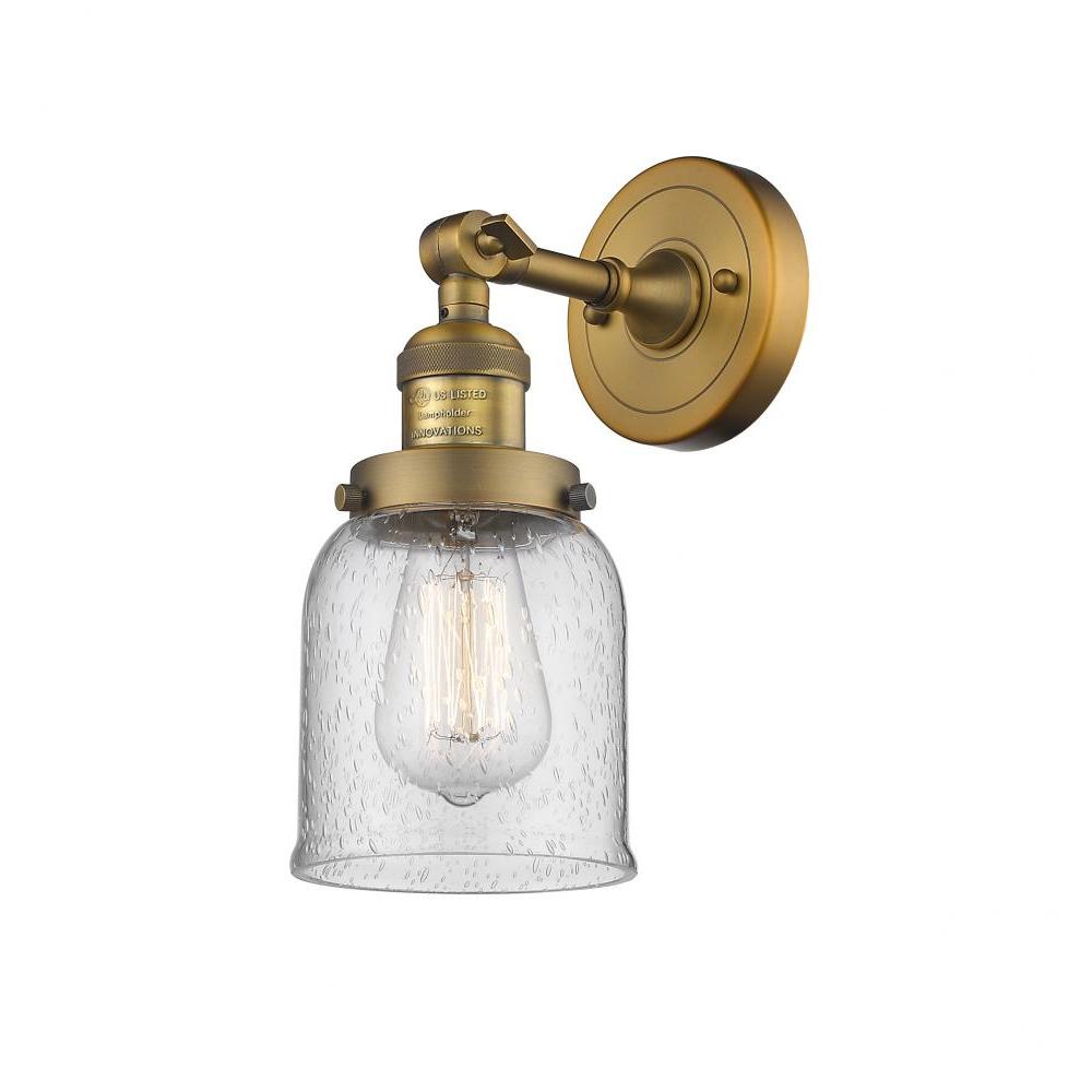 Bell - 1 Light - 5 inch - Brushed Brass - Adjustable Sconce