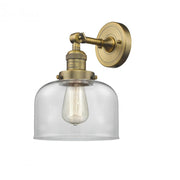 Bell - 1 Light - 8 inch - Brushed Brass - Adjustable Sconce