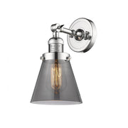 Cone - 1 Light - 6 inch - Polished Chrome - Adjustable Sconce