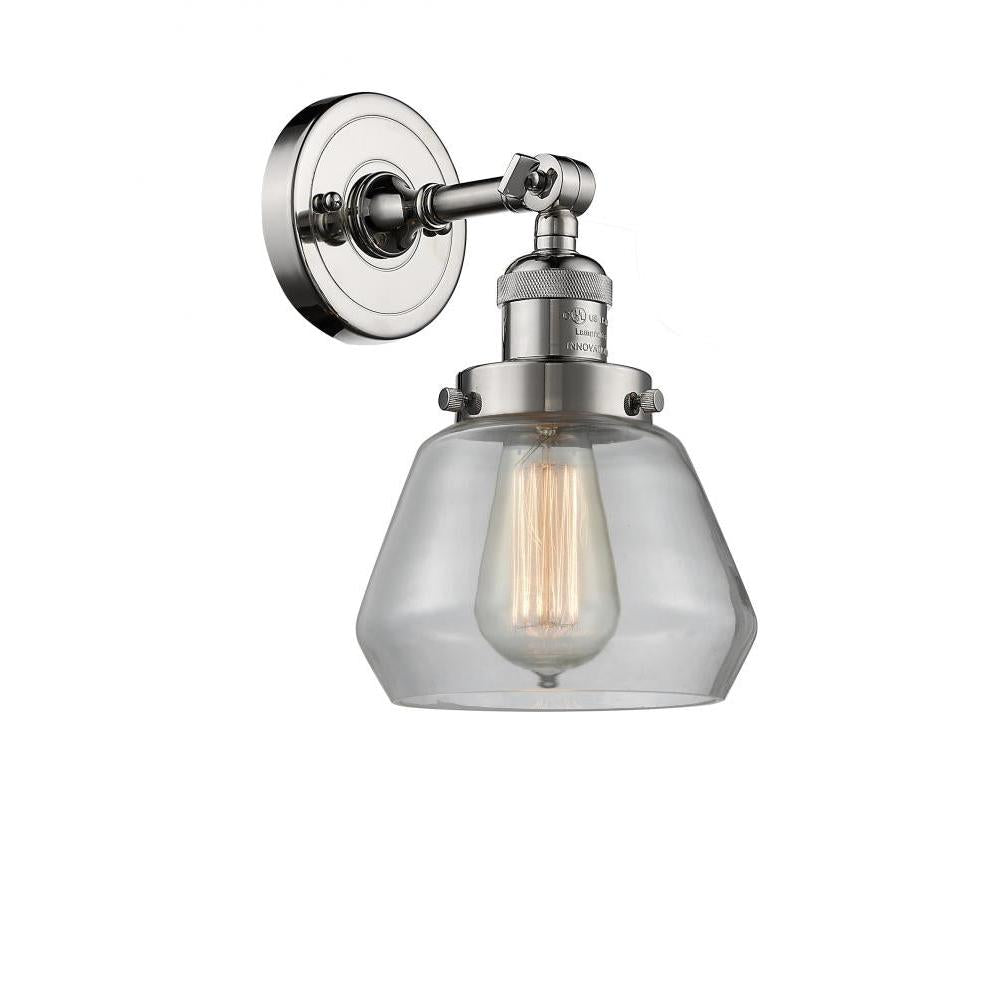 Fulton - 1 Light - 7 inch - Polished Nickel - Adjustable Sconce