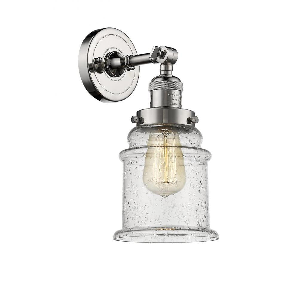 Canton - 1 Light - 7 inch - Polished Nickel - Adjustable Sconce