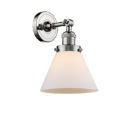 Cone - 1 Light - 8 inch - Polished Nickel - Adjustable Sconce