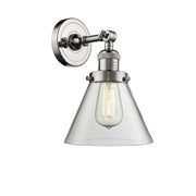 Cone - 1 Light - 8 inch - Polished Nickel - Adjustable Sconce