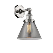 Cone - 1 Light - 8 inch - Polished Nickel - Adjustable Sconce