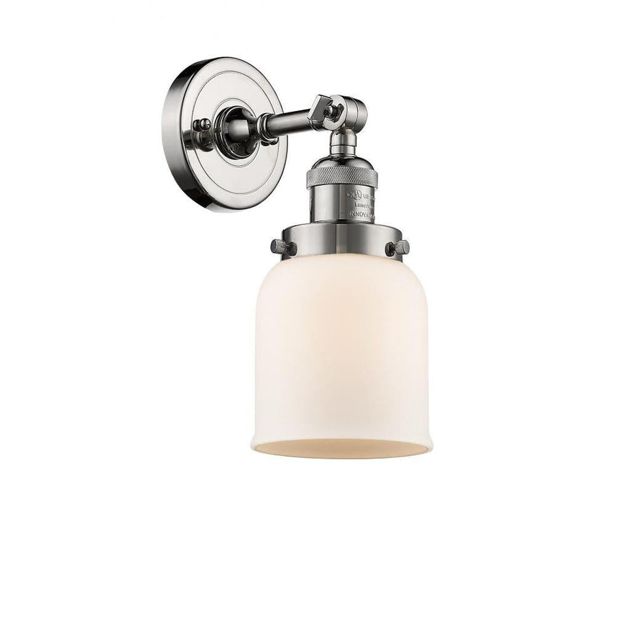 Bell - 1 Light - 5 inch - Polished Nickel - Adjustable Sconce