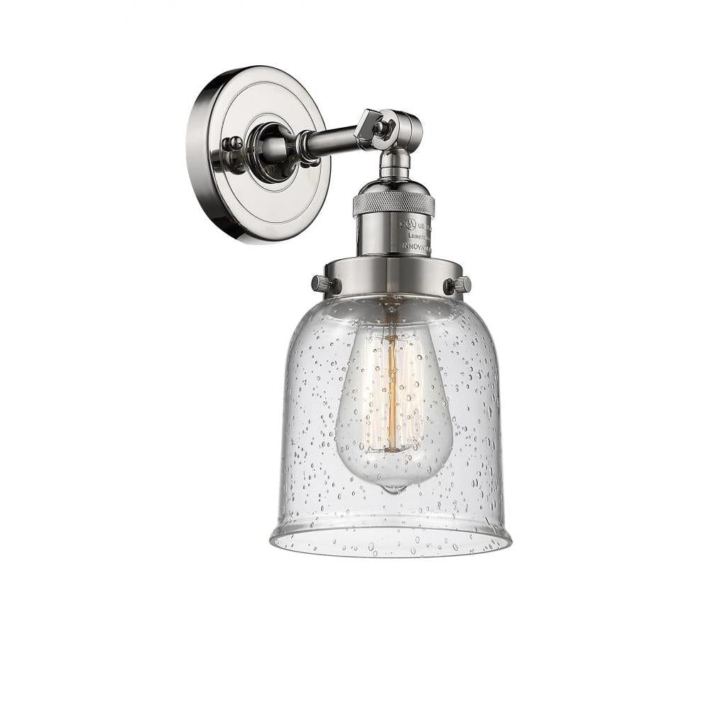 Bell - 1 Light - 5 inch - Polished Nickel - Adjustable Sconce
