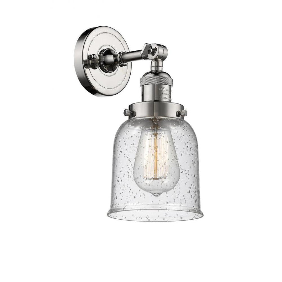 Bell - 1 Light - 5 inch - Polished Nickel - Adjustable Sconce