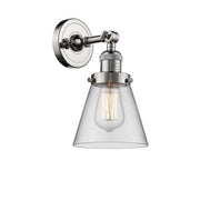 Cone - 1 Light - 6 inch - Polished Nickel - Adjustable Sconce