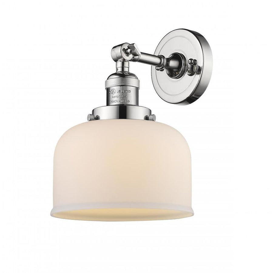 Bell - 1 Light - 8 inch - Polished Nickel - Adjustable Sconce