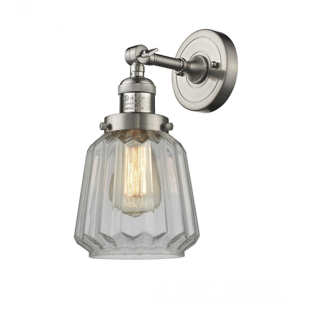 Chatham - 1 Light - 7 inch - Brushed Satin Nickel - Adjustable Sconce