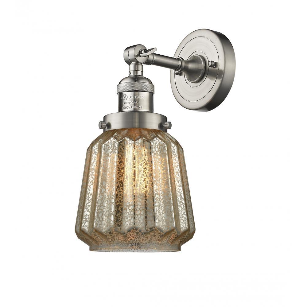 Chatham - 1 Light - 7 inch - Brushed Satin Nickel - Adjustable Sconce