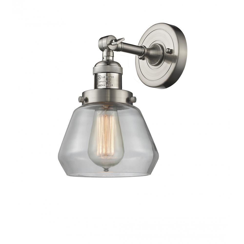 Fulton - 1 Light - 7 inch - Brushed Satin Nickel - Adjustable Sconce