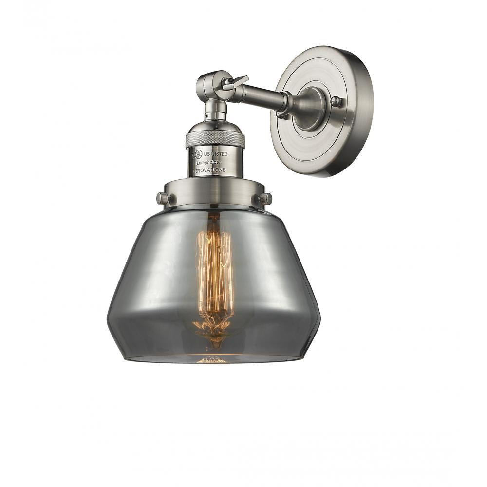 Fulton - 1 Light - 7 inch - Brushed Satin Nickel - Adjustable Sconce