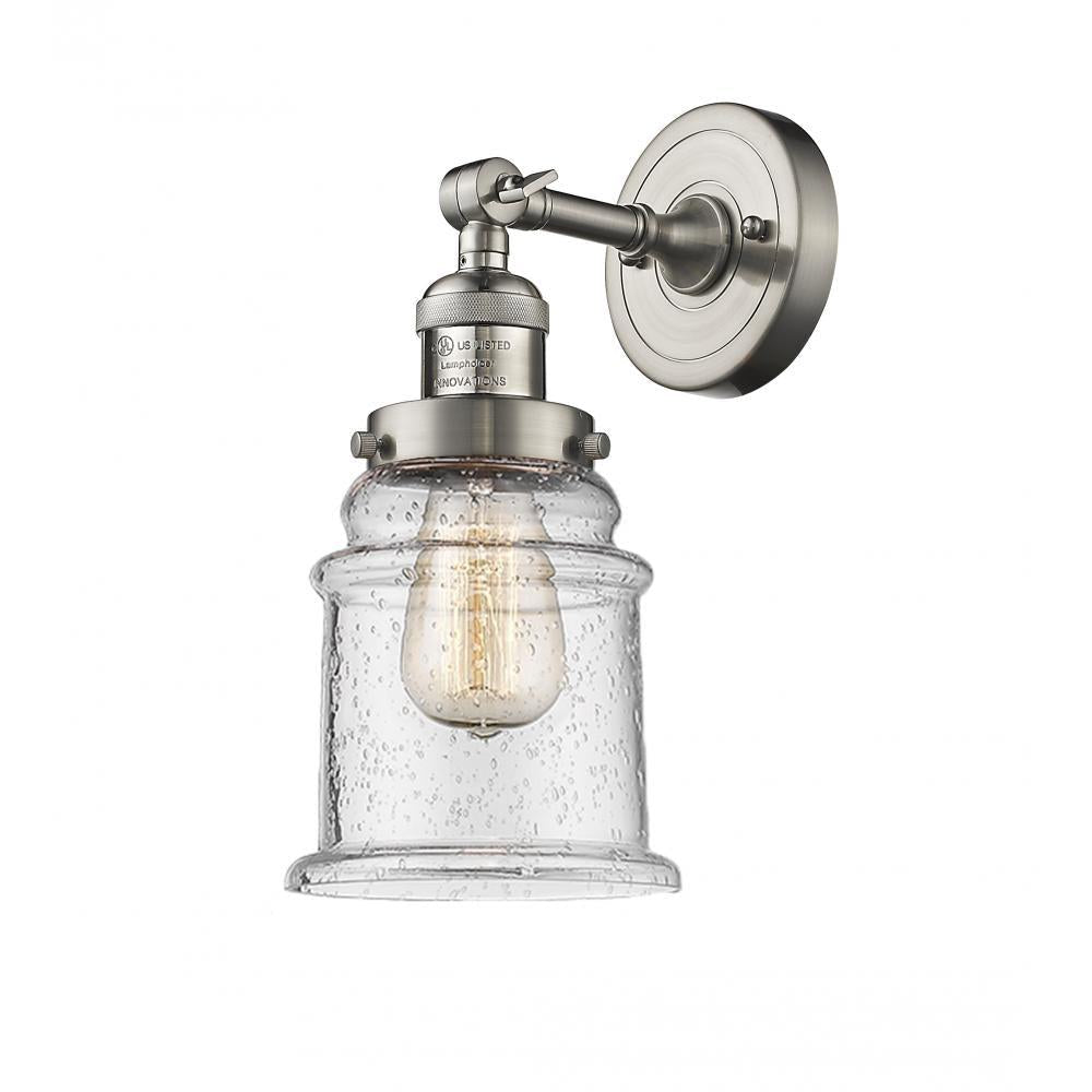 Canton - 1 Light - 7 inch - Brushed Satin Nickel - Adjustable Sconce