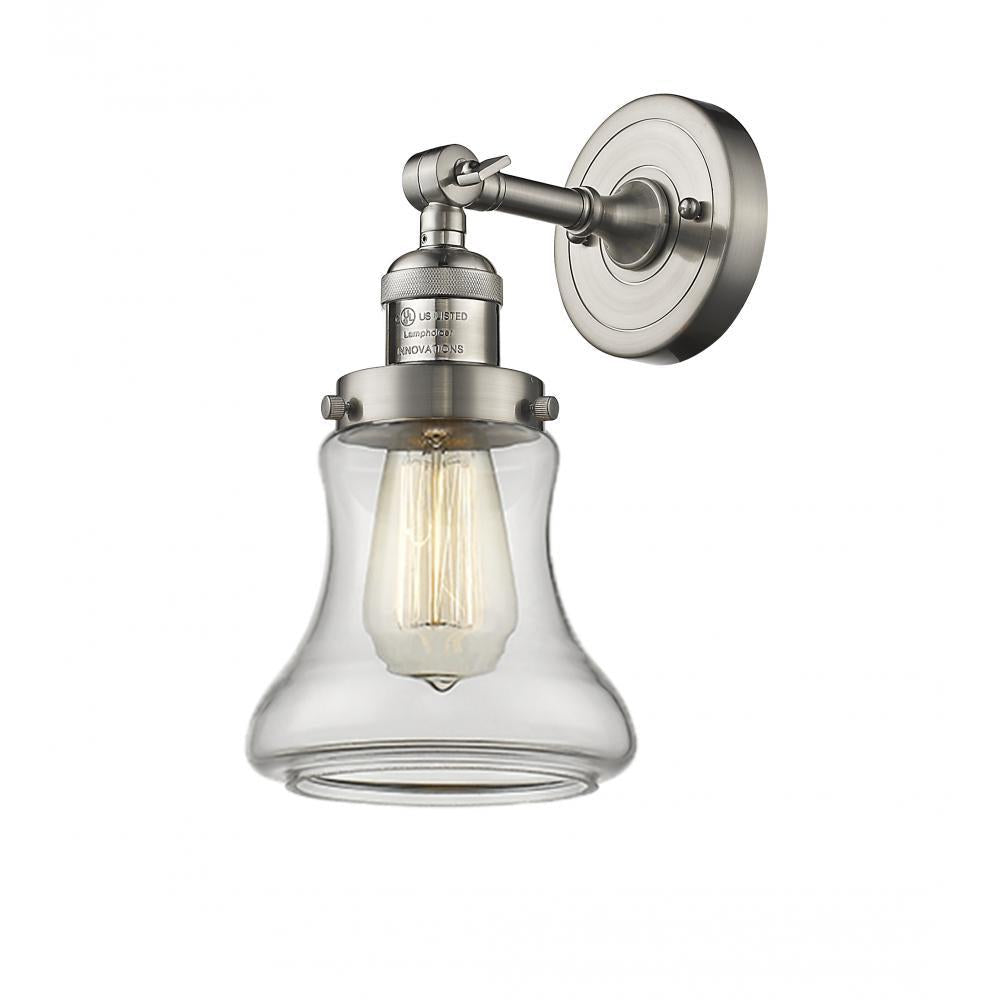 Bellmont - 1 Light - 7 inch - Brushed Satin Nickel - Adjustable Sconce