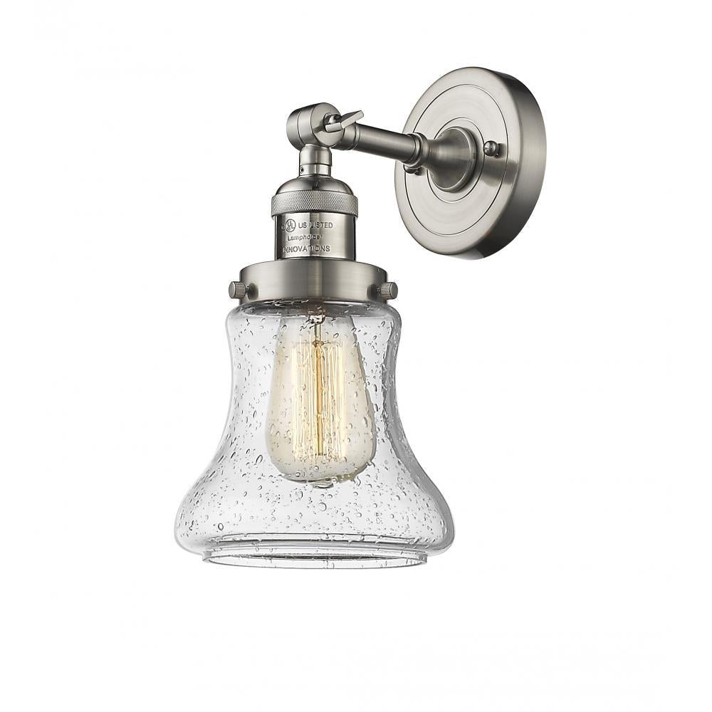 Bellmont - 1 Light - 7 inch - Brushed Satin Nickel - Adjustable Sconce