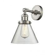 Cone - 1 Light - 8 inch - Brushed Satin Nickel - Adjustable Sconce