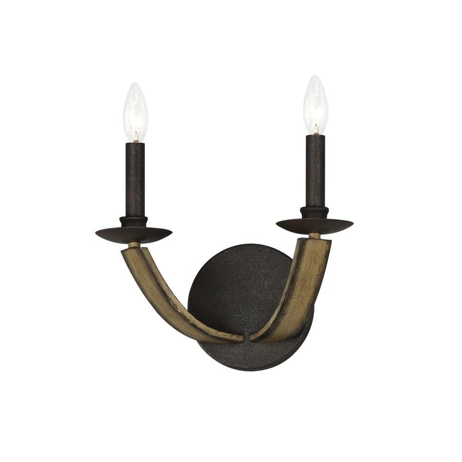 Maxim Lighting 20341DWAR Basque 12 Wall Sconce - Driftwood/Anthracite
