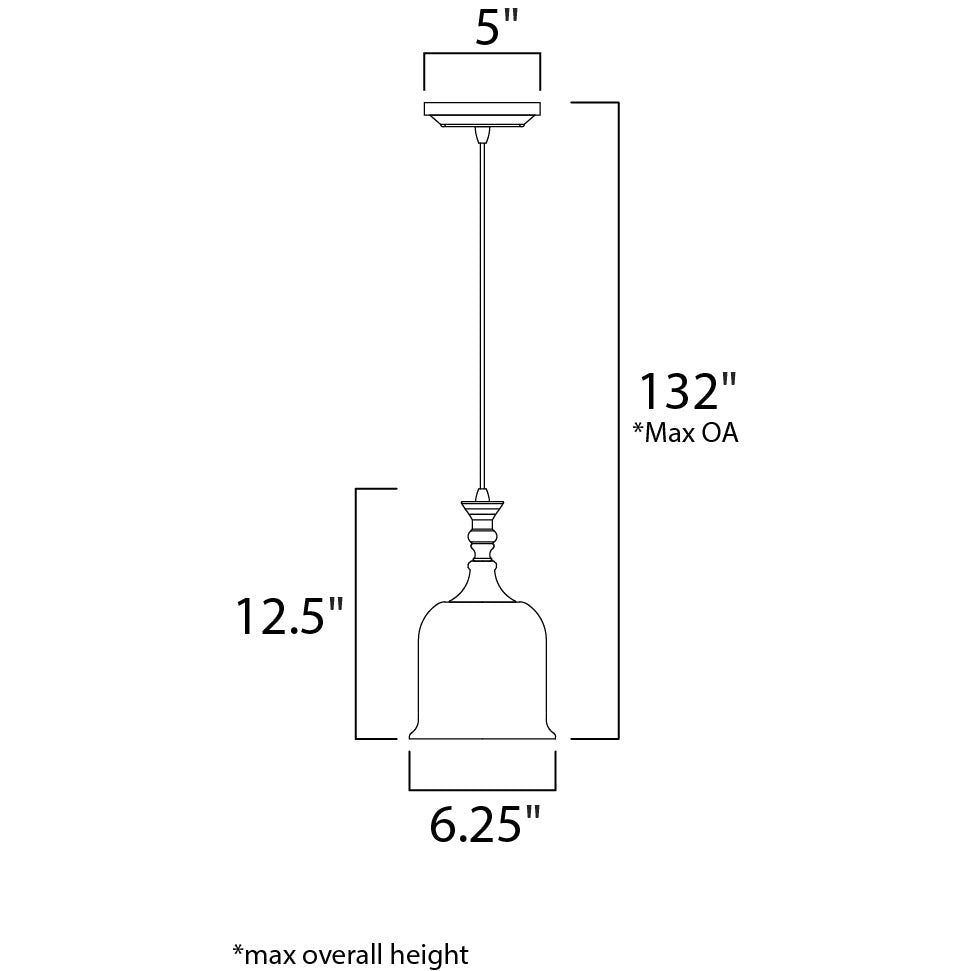 Maxim Lighting CENTENNIAL 20471CLPN Pendant Americana - Nickel