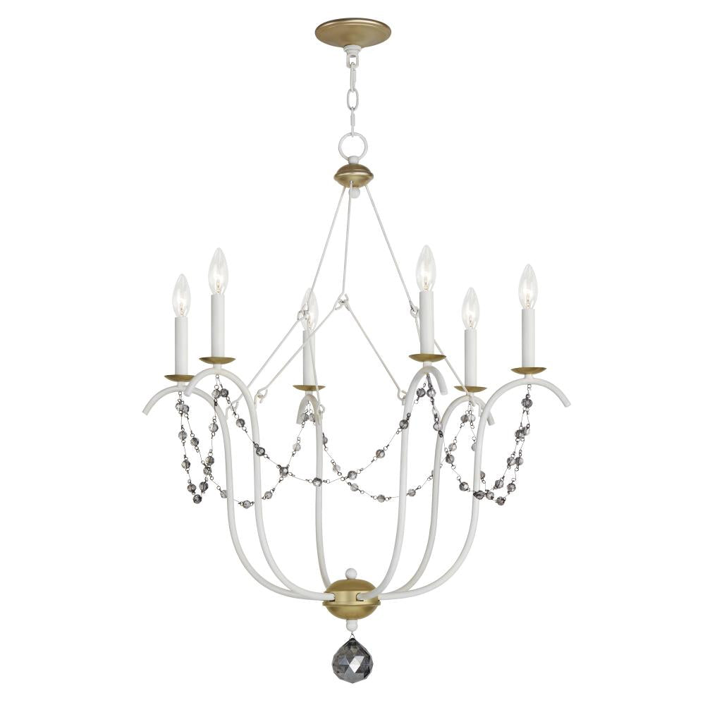 Formosa 27 Inch Chandelier – Ecru/Venetian Gold