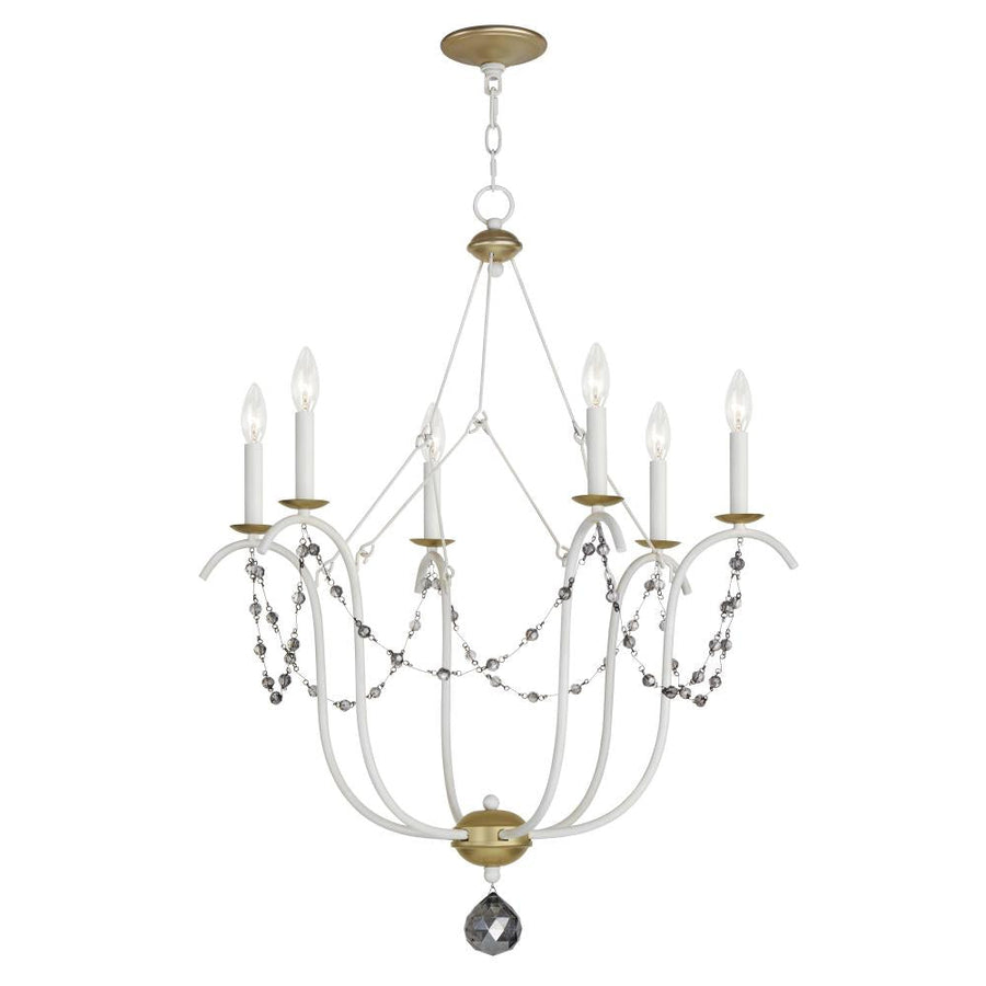 Formosa 27 Inch Chandelier – Ecru/Venetian Gold