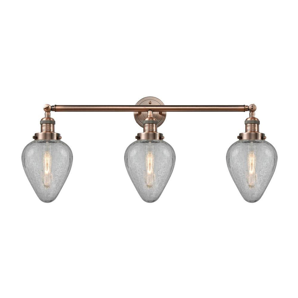 Geneseo - 3 Light - 32 inch - Antique Copper - Bath Vanity Light