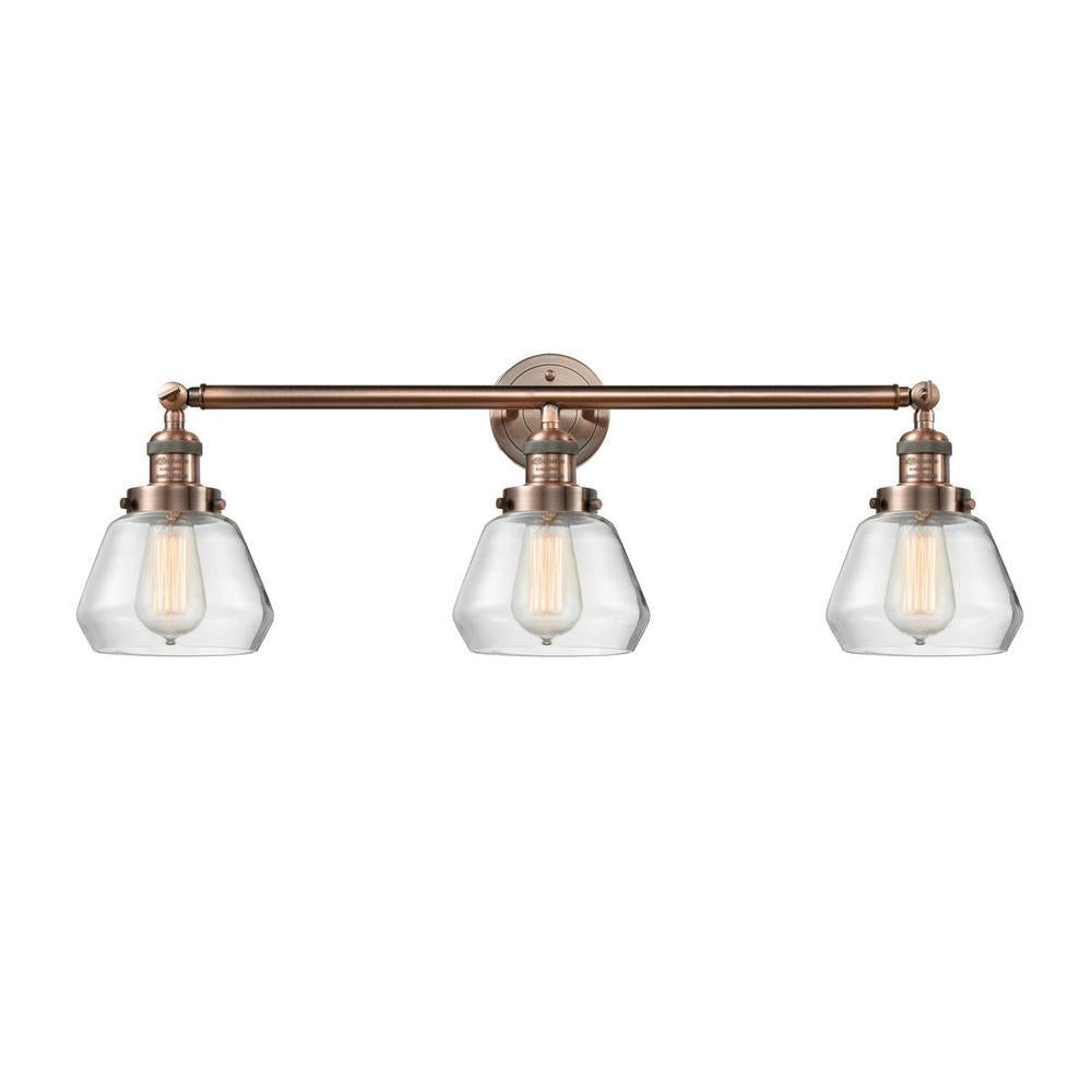 Fulton - 3 Light - 30 inch - Antique Copper - Bath Vanity Light