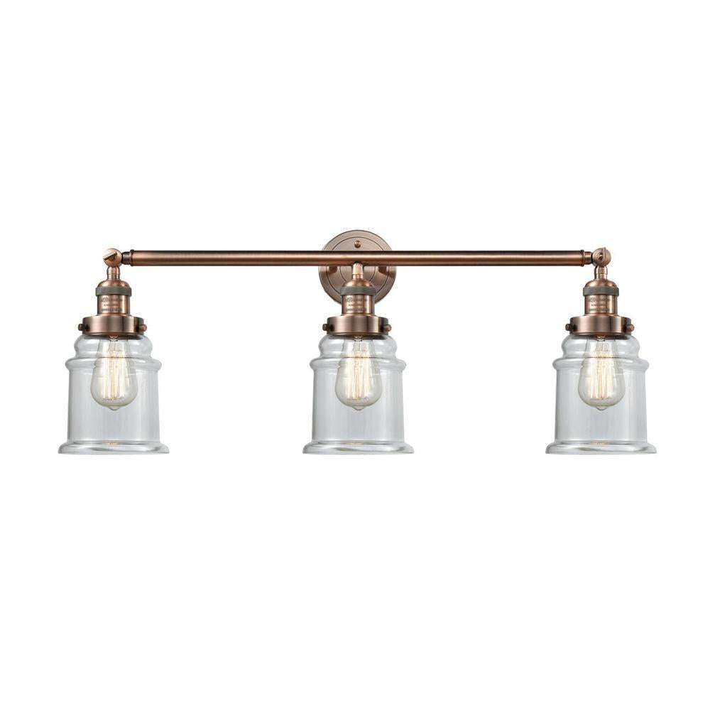 Canton - 3 Light - 30 inch - Antique Copper - Bath Vanity Light