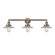 Halophane - 3 Light - 33 inch - Antique Copper - Bath Vanity Light
