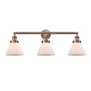 Cone - 3 Light - 32 inch - Antique Copper - Bath Vanity Light
