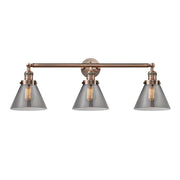 Cone - 3 Light - 32 inch - Antique Copper - Bath Vanity Light