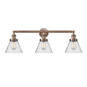 Cone - 3 Light - 32 inch - Antique Copper - Bath Vanity Light