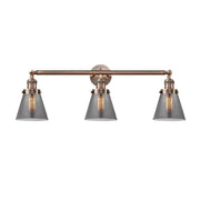 Cone - 3 Light - 30 inch - Antique Copper - Bath Vanity Light