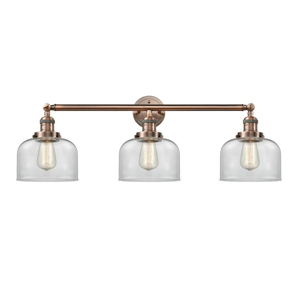Bell - 3 Light - 32 inch - Antique Copper - Bath Vanity Light