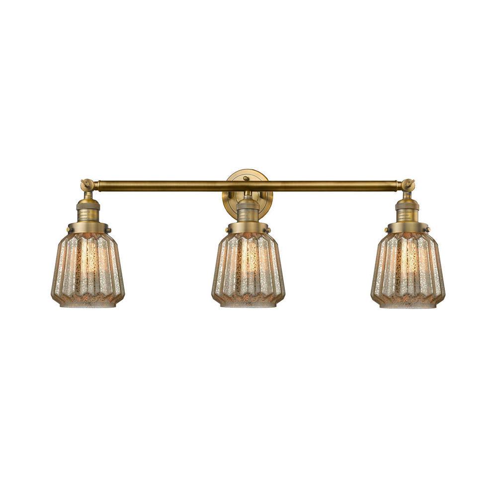 Chatham - 3 Light - 30 inch - Brushed Brass - Bath Vanity Light