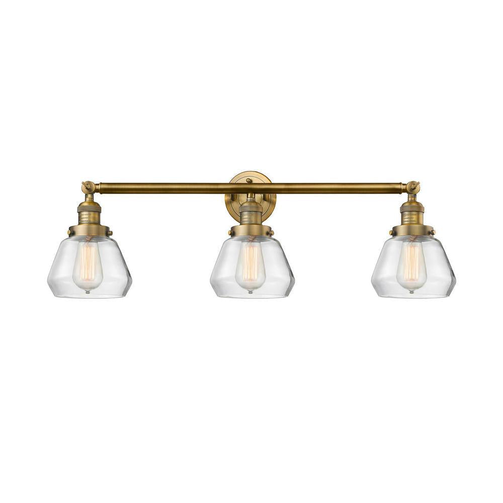 Fulton - 3 Light - 30 inch - Brushed Brass - Bath Vanity Light