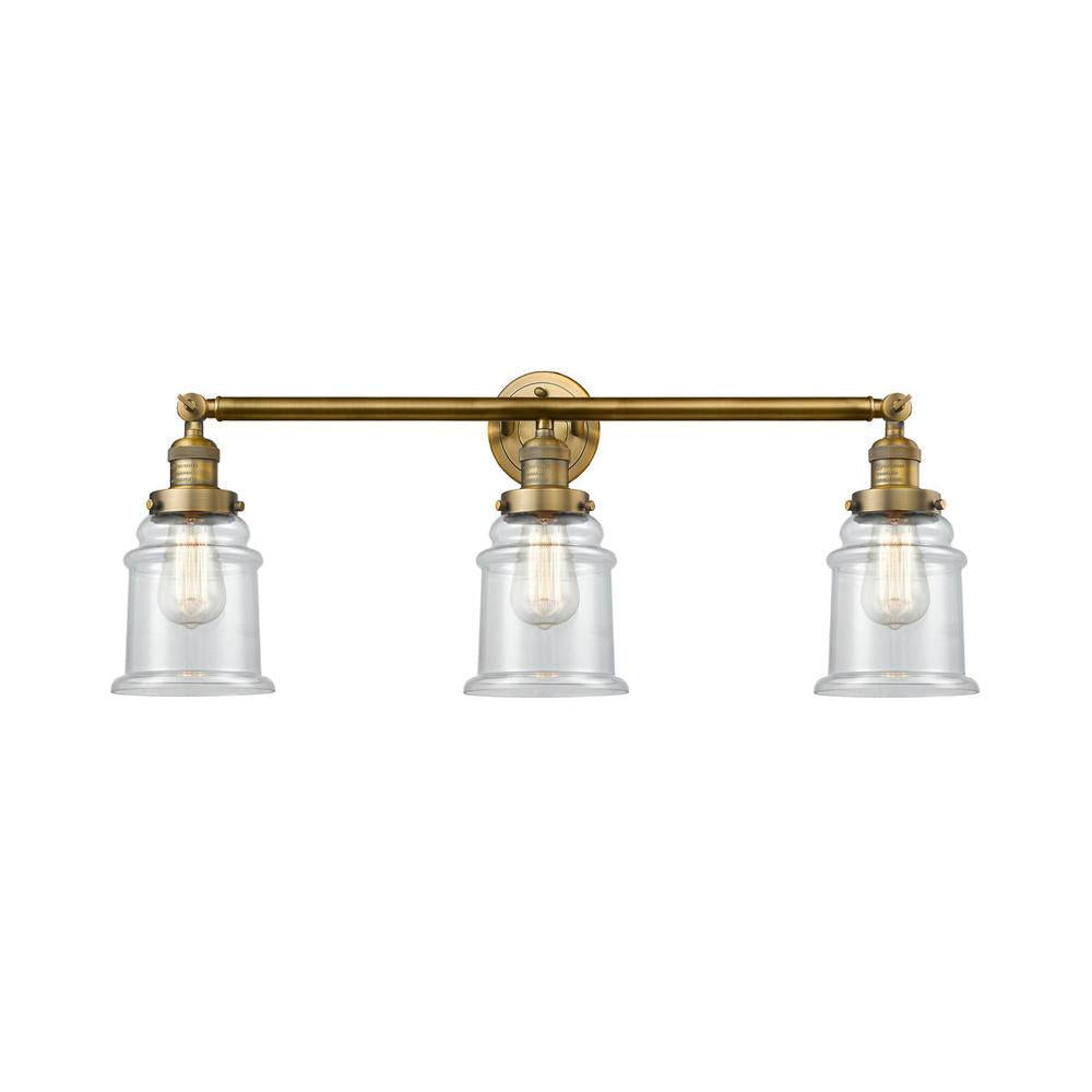 Canton - 3 Light - 30 inch - Brushed Brass - Bath Vanity Light