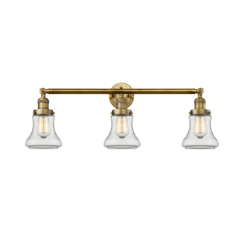 Bellmont - 3 Light - 30 inch - Brushed Brass - Bath Vanity Light