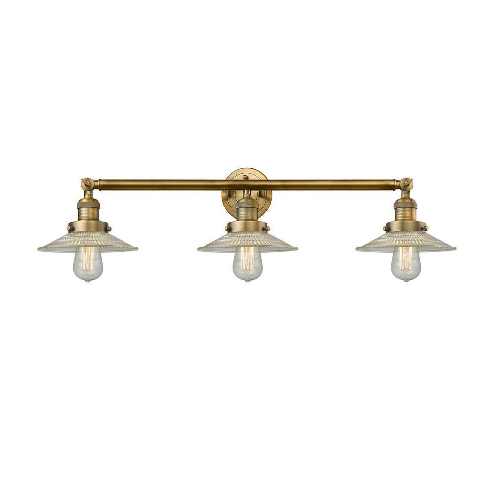 Halophane - 3 Light - 33 inch - Brushed Brass - Bath Vanity Light