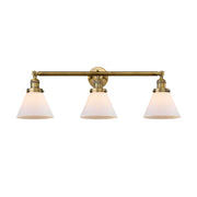 Cone - 3 Light - 32 inch - Brushed Brass - Bath Vanity Light