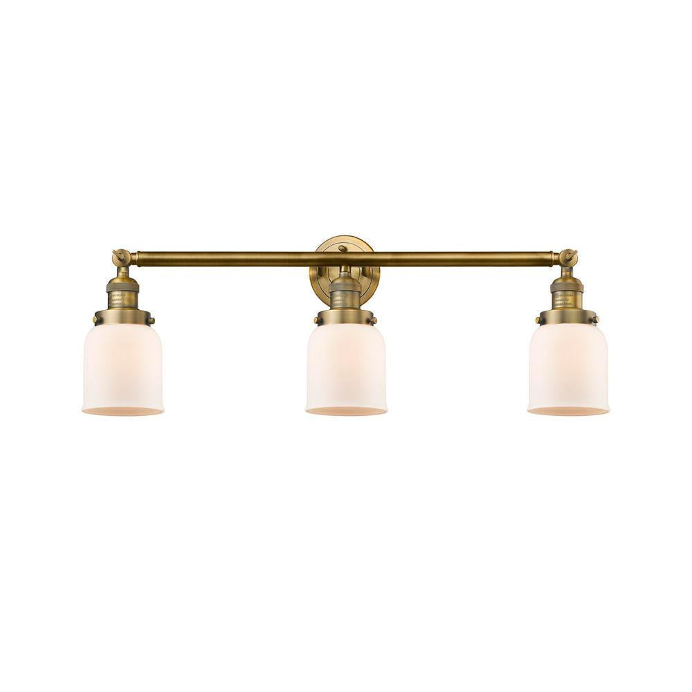 Bell - 3 Light - 30 inch - Brushed Brass - Bath Vanity Light