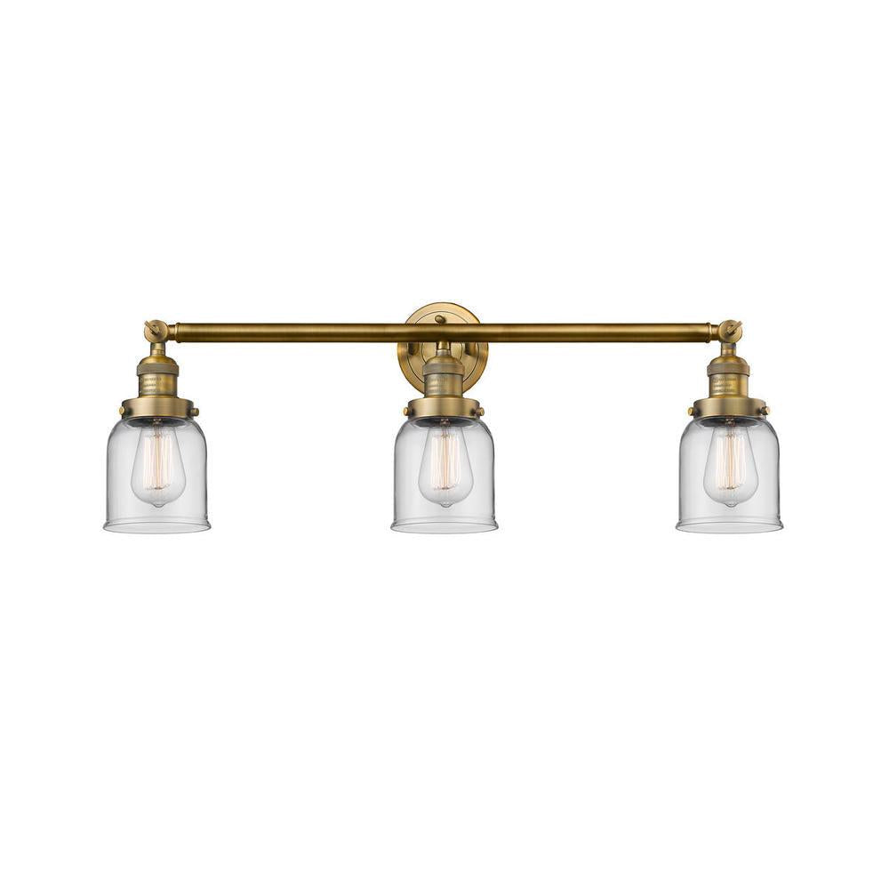 Bell - 3 Light - 30 inch - Brushed Brass - Bath Vanity Light