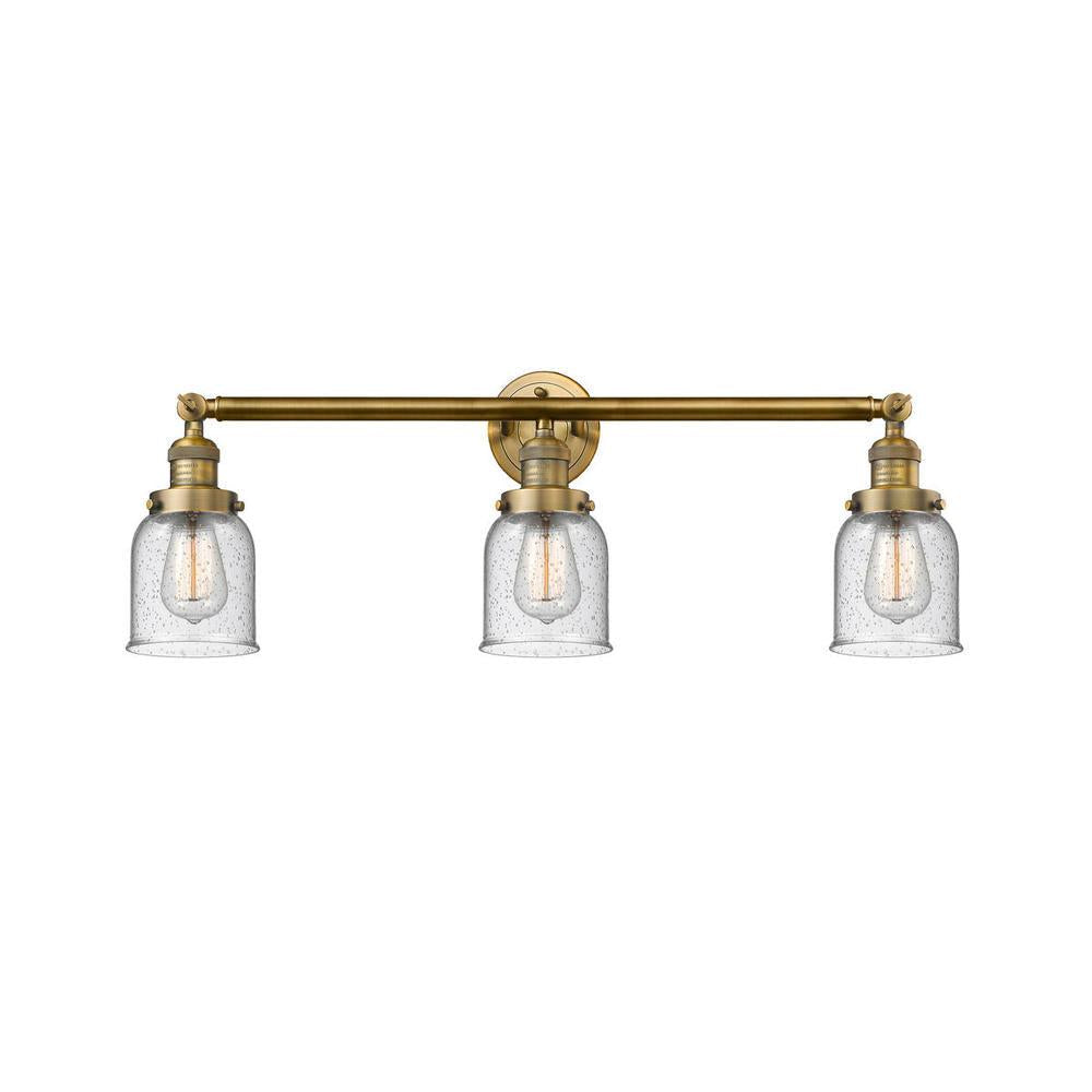 Bell - 3 Light - 30 inch - Brushed Brass - Bath Vanity Light