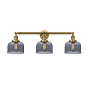 Bell - 3 Light - 32 inch - Brushed Brass - Bath Vanity Light