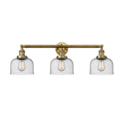 Bell - 3 Light - 32 inch - Brushed Brass - Bath Vanity Light